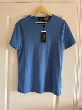 NWT Polo Ralph Lauren slim Fit Crew Neck Men's T-Shirts Size S Blue